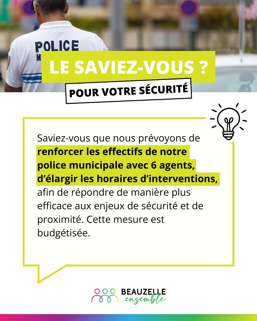 Le Saviez-vous : augementation des effectifs de la police municipale
