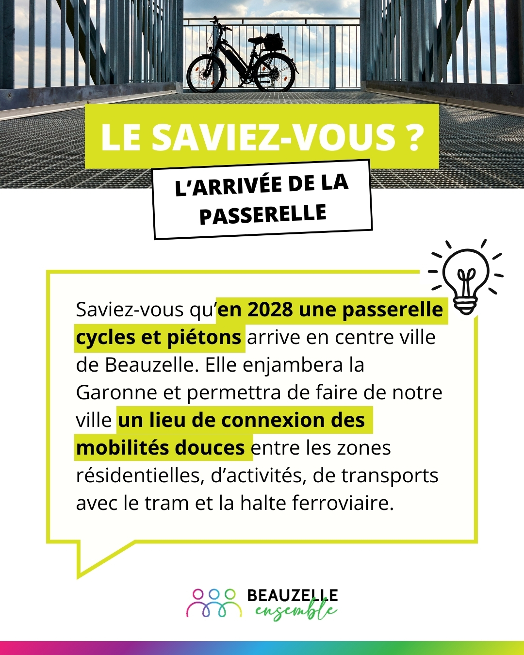Le saviez-vous : l'arrivée de la passerelle